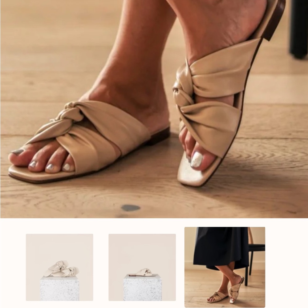 A. Soliani Cream Sandal
